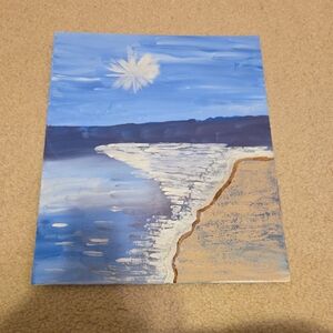 Ocean Bliss Blue and White Canvas Art